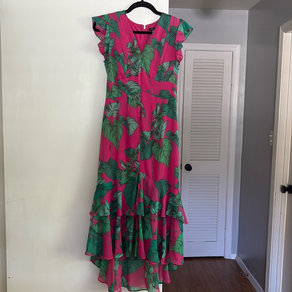 Tommy Hilfiger Women's Rivera Floral Chiffon High Low Dress size 2